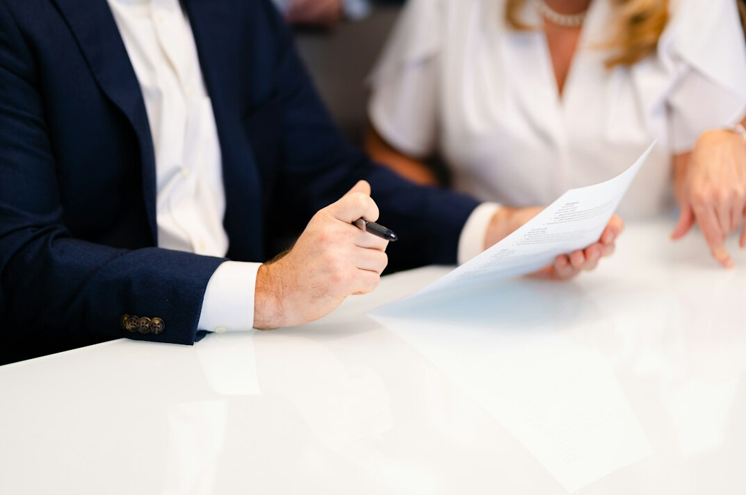 business people negotiating in meeting