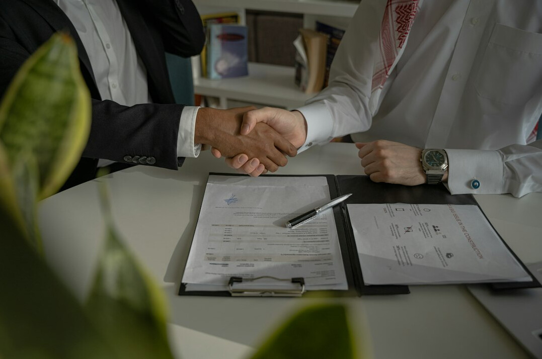 business people negotiating in meeting